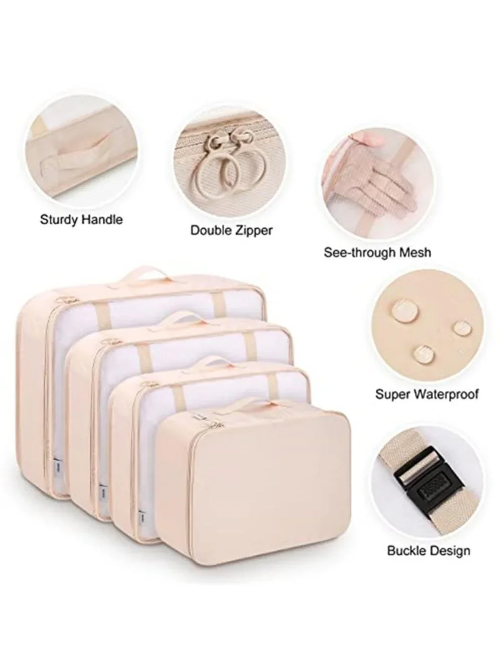 Travel Packing Cubes Set Luggage Organizer Bags Toiletry Shoe Laundry 10 Piece